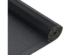 Alfombra rectangular bambú negro 70x500 cm
