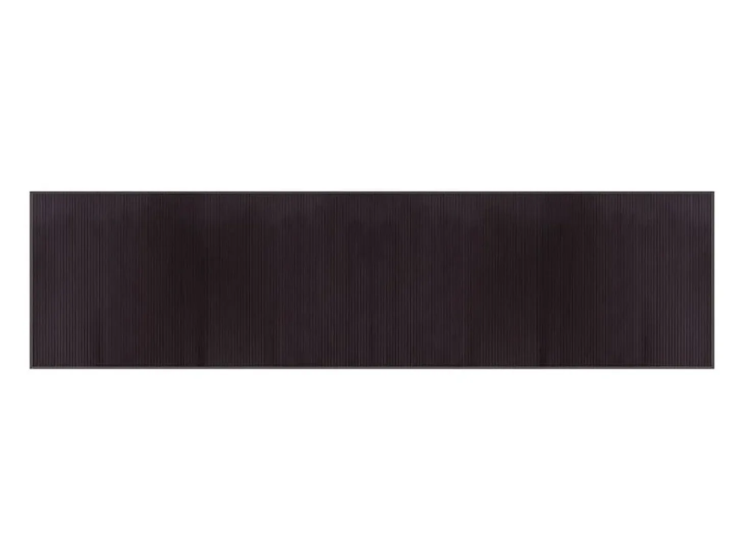 Alfombra rectangular bambú marrón oscuro 100x400 cm