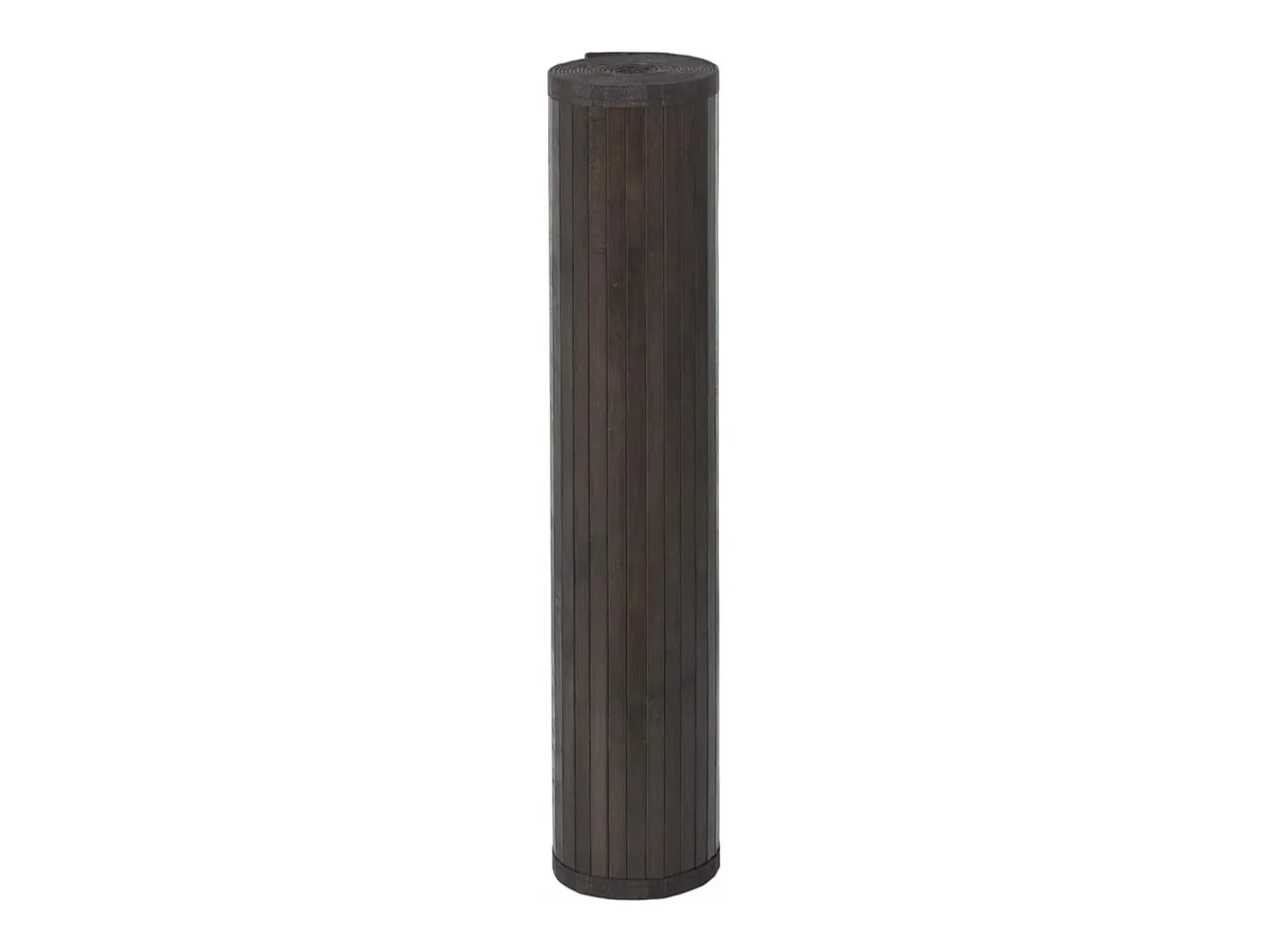 Alfombra rectangular bambú marrón oscuro 100x400 cm