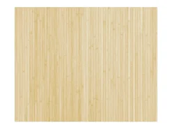 Alfombra rectangular bambú color natural claro 80x100 cm