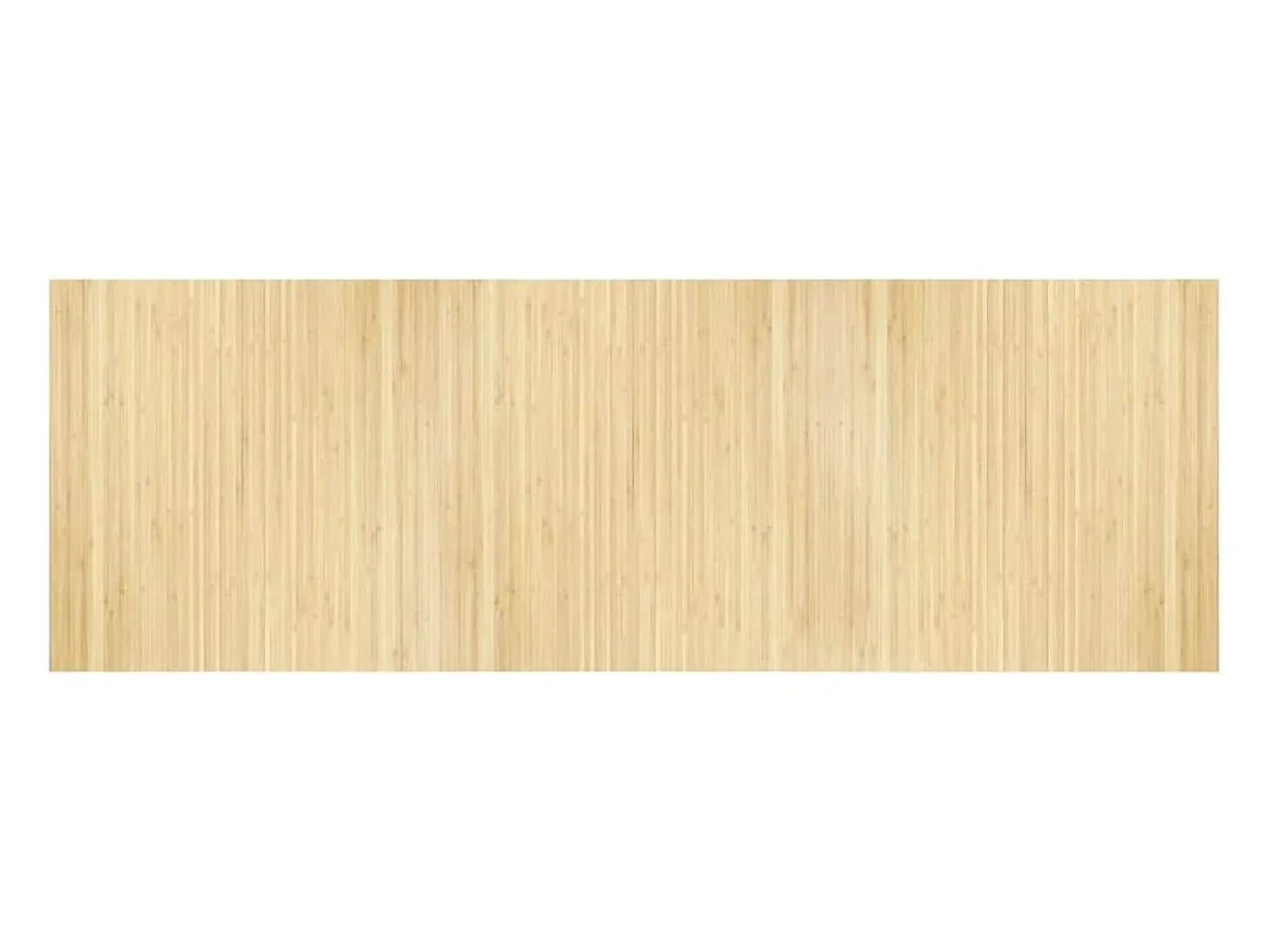 Alfombra rectangular bambú color natural claro 100x300 cm