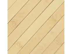 Alfombra rectangular bambú color natural claro 100x300 cm