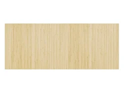 Alfombra rectangular bambú color natural claro 80x200 cm