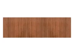 Alfombra rectangular bambú marrón 60x200 cm