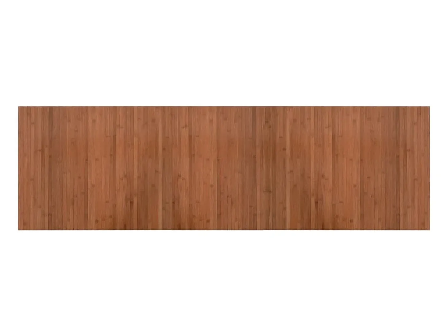 Alfombra rectangular bambú marrón 60x200 cm