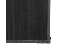 Alfombra rectangular bambú negro 80x200 cm