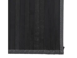 Alfombra rectangular bambú gris 80x500 cm