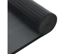 Alfombra rectangular bambú negro 60x500 cm