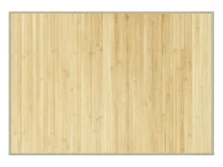 Alfombra rectangular bambú color natural claro 70x100 cm