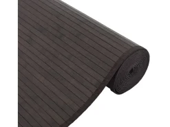 Alfombra rectangular bambú marrón oscuro 80x200 cm