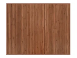 Alfombra rectangular bambú marrón 80x100 cm
