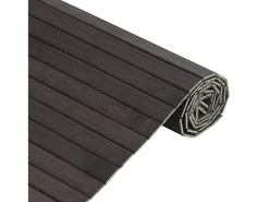 Alfombra rectangular bambú marrón oscuro 100x200 cm