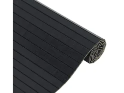 Alfombra rectangular bambú negro 100x100 cm