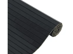 Alfombra rectangular bambú negro 70x300 cm