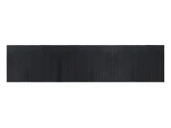 Alfombra rectangular bambú negro 70x300 cm