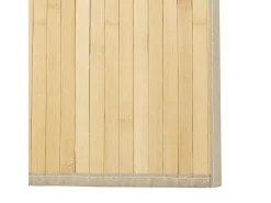 Alfombra rectangular bambú color natural claro 70x200 cm