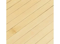 Alfombra rectangular bambú color natural claro 70x200 cm