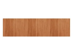 Alfombra rectangular bambú marrón 80x300 cm