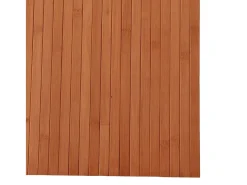 Alfombra rectangular bambú marrón 80x300 cm