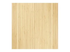 Alfombra rectangular bambú color natural claro 100x100 cm
