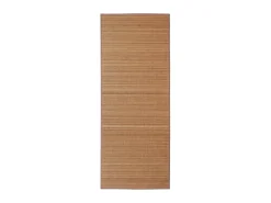 Alfombra rectangular de bambú marrón 80 x 300 cm ES38750