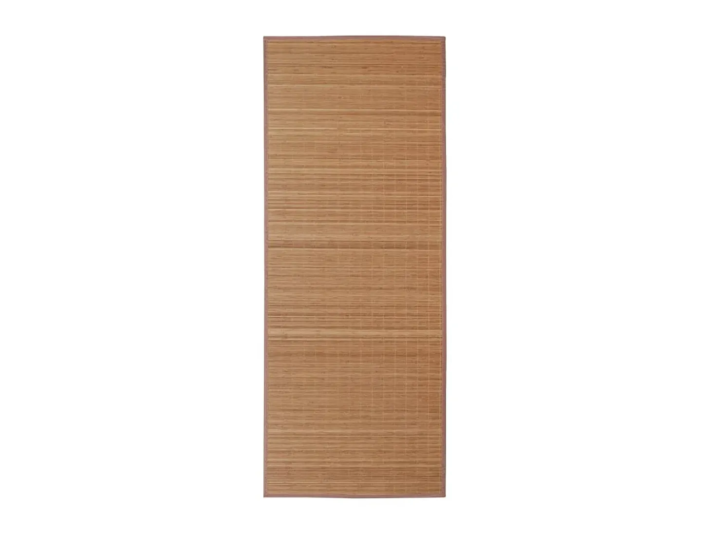 Alfombra rectangular de bambú marrón 80 x 300 cm ES38750