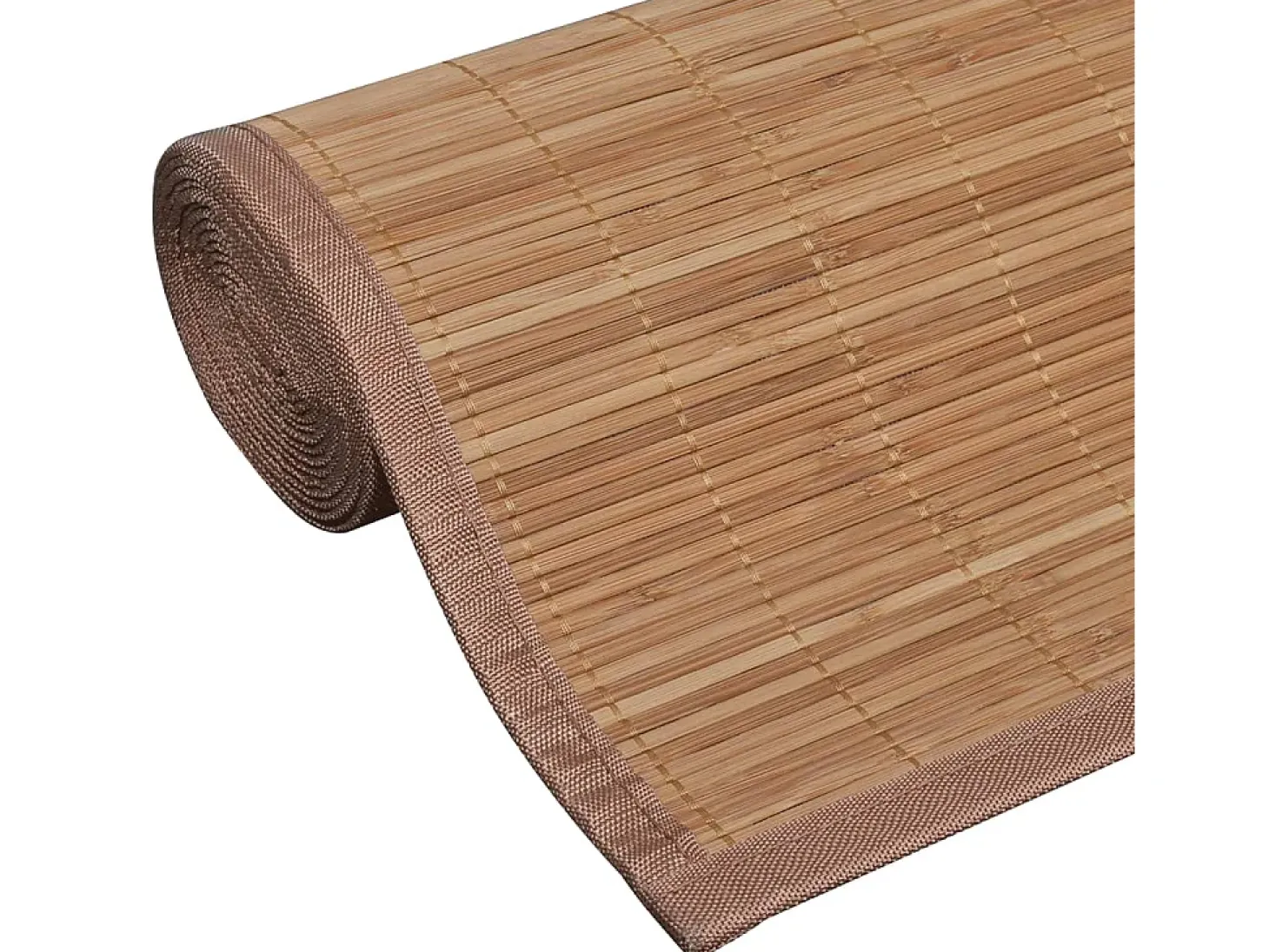 Alfombra rectangular de bambú marrón 80 x 300 cm ES38750