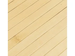 Alfombra rectangular de bambú natural claro 80x200 cm