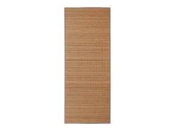 Alfombra rectangular de bambú marrón 80 x 300 cm
