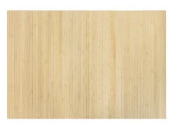 Alfombra rectangular de bambú natural claro 70x100 cm