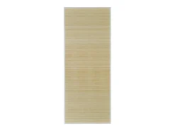 Alfombra rectangular de bambú natural 80 x 300 cm