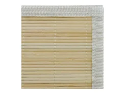 Alfombra rectangular de bambú natural 80 x 300 cm