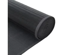 Alfombra rectangular gris 60x100 cm bambú