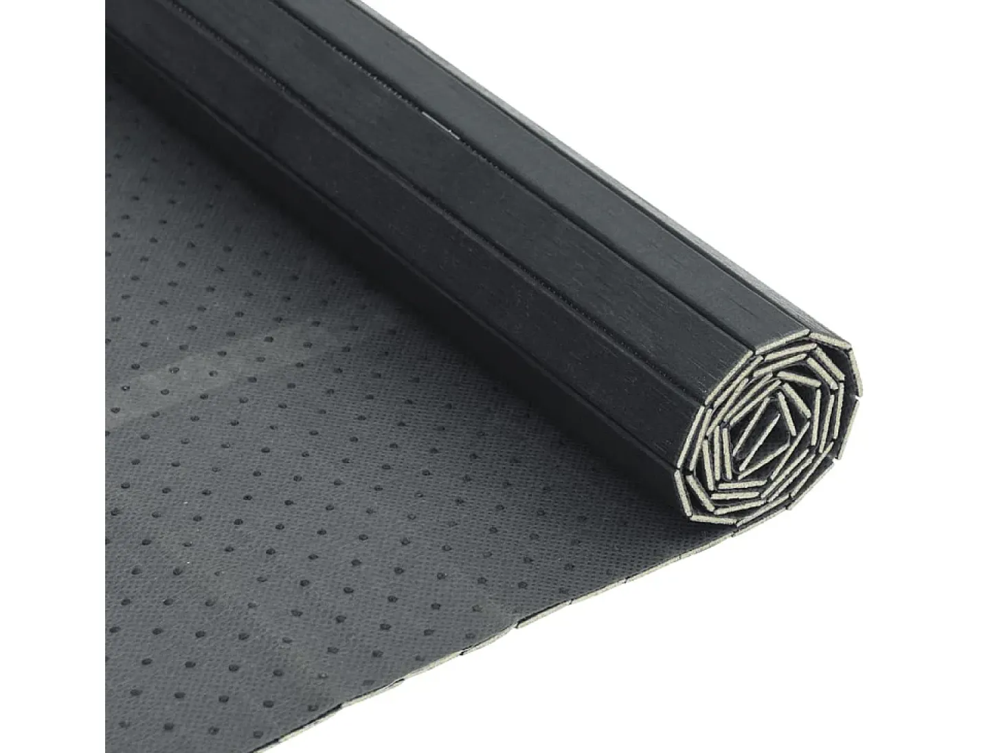 Alfombra rectangular gris 100x300 cm bambú