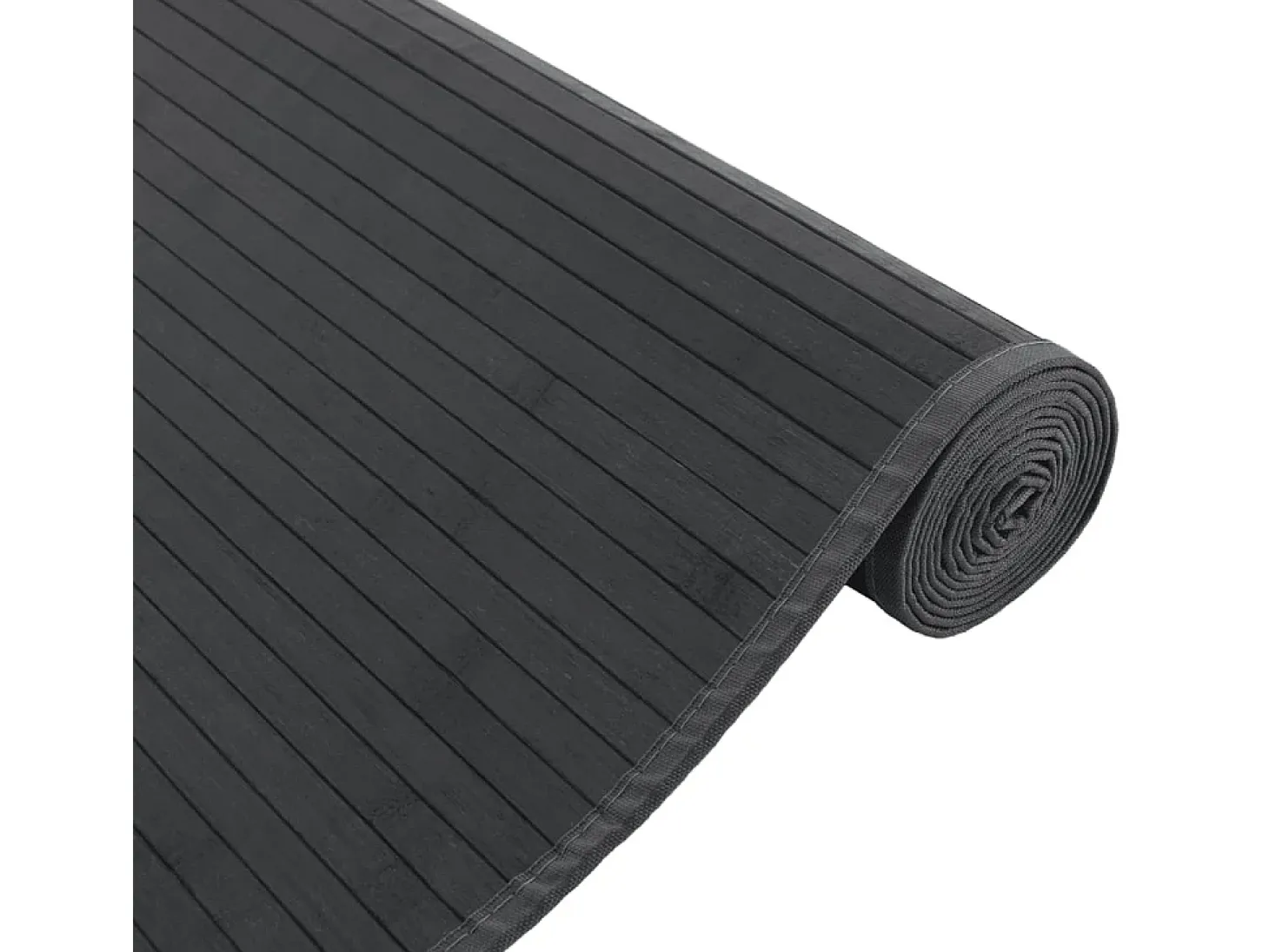 Alfombra rectangular gris 80x100 cm bambú