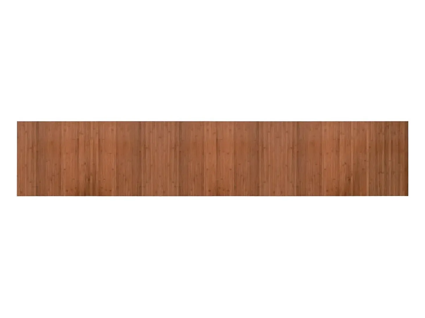 Alfombra rectangular marrón 60x300 cm bambú