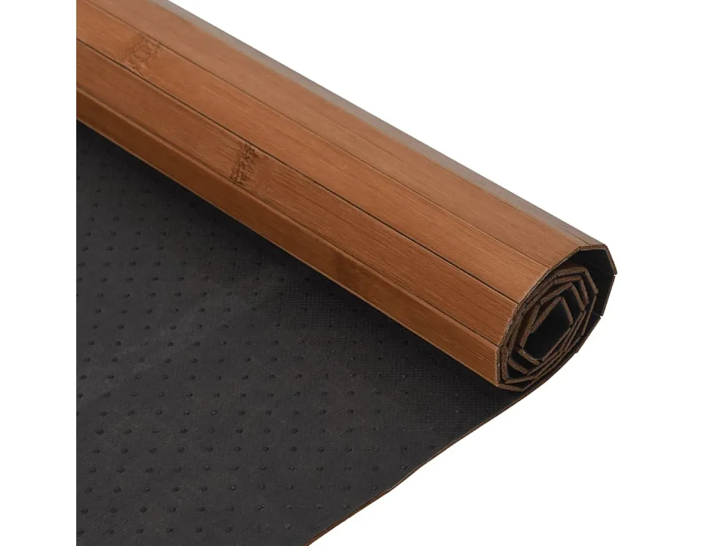 Alfombra rectangular marrón 60x300 cm bambú