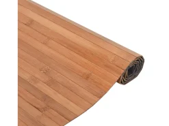 Alfombra rectangular natural de bambú 100x200 cm