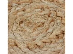 Alfombra redonda 120 cm yute trenzado con diseño
