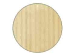 Alfombra redonda bambú color natural claro 60 cm