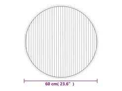 Alfombra redonda bambú gris 60 cm