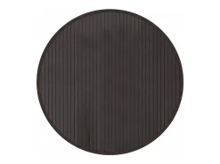 Alfombra redonda bambú marrón oscuro 60 cm