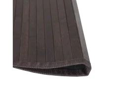 Alfombra redonda bambú marrón oscuro 60 cm