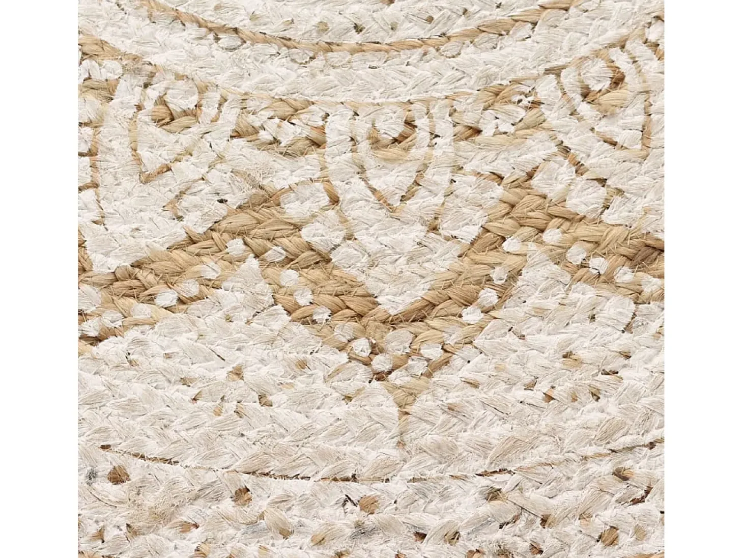 Alfombra redonda con estampado yute trenzado 150 cm ES49664