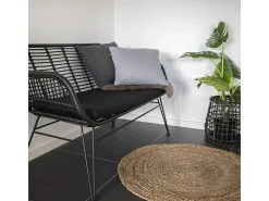 Alfombra redonda de yute natural Ø 90 cm