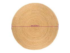 Alfombra redonda yute trenzado 180 cm