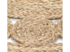 Alfombra redonda yute trenzado con diseño 150 cm