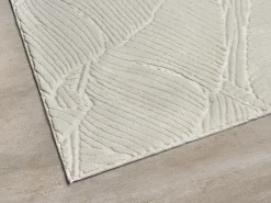 Alfombra Rio ala estar antideslizante 3D, Crema, 120 x 160 cm