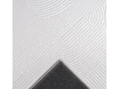 Alfombra Rio ala estar antideslizante arco, Blanquecino, 80 x 150 cm