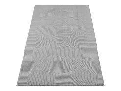 Alfombra Rio ala estar antideslizante arco, Gris, 80 x 300 cm